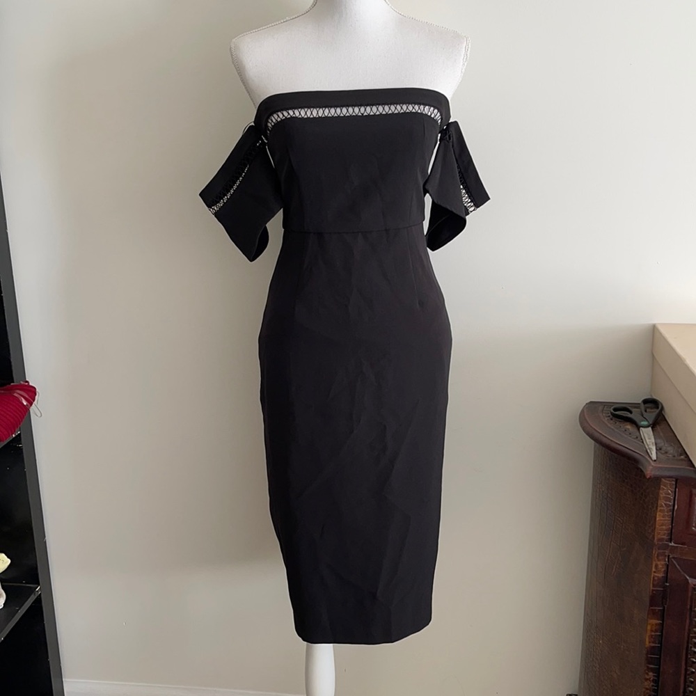 Gorgeous Black Bardot dress sz 6